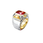 خاتم Chroma كوكتيل، لون وردي، طلاء باللون الذهبي